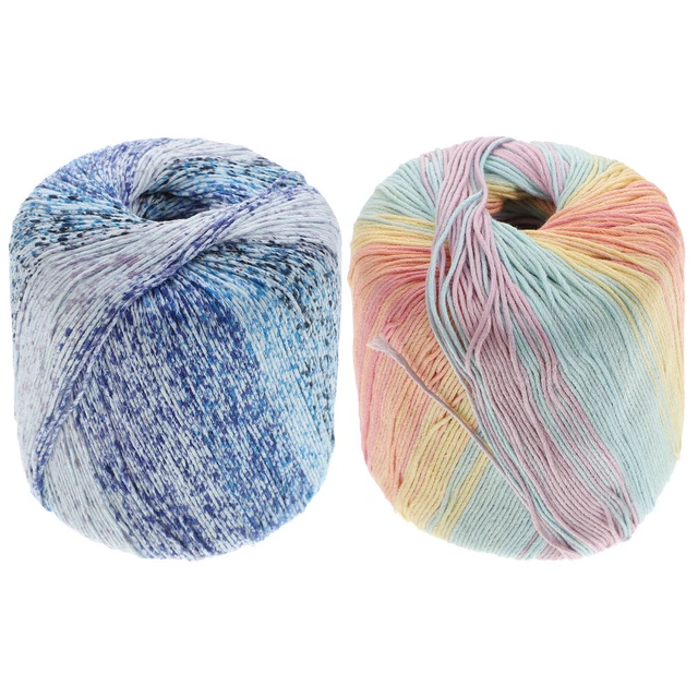 2 Pcs Yarn Acrylic Thread Wool Craft DIY Handcrafts Materials Crochet