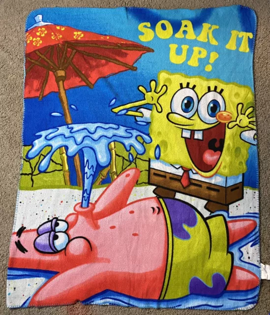 Nickelodeon SpongeBob SquarePants Twin Blanket Throw Beach Towel 38”x48” Patrick