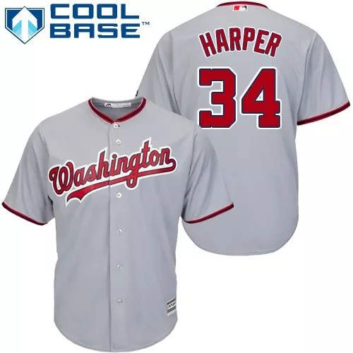 MLB Baseball Jersey Washington Nationals Bryce Harper Cool Base Majestic Jersey