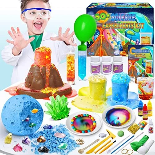 UNGLINGA 50+ Science Lab Experiments Kit for Kids Age 4-6-8-12 STEM Activitie...