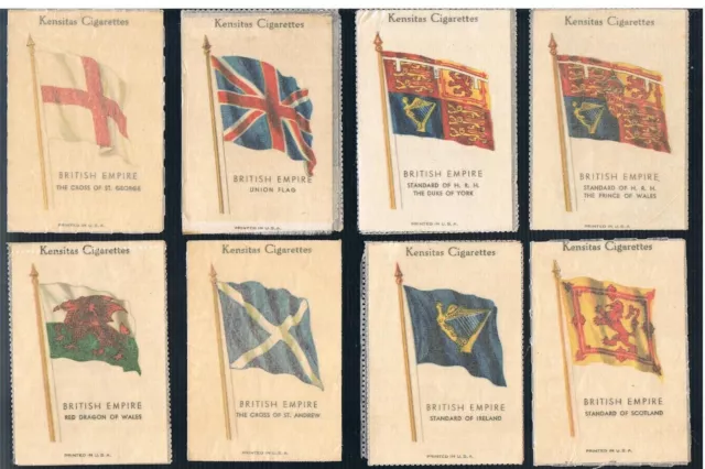 J Wix British Empire Flags 1934 "Printed In The Usa" Kensitas - Choose Silk