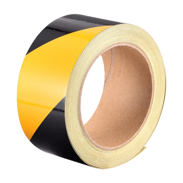 Reflektierendes Klebeband 50mm x 25m wasserdicht Warnband im Freien gelb schwarz