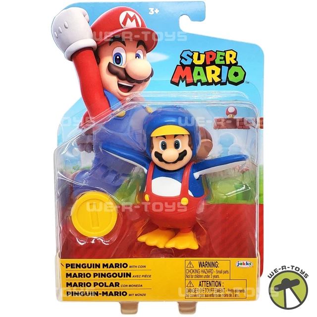 SUPER MARIO COLLECTIBLE Penguin Mario 4" Poseable Articulated Action Figure EUR 36,26 PicClick FR