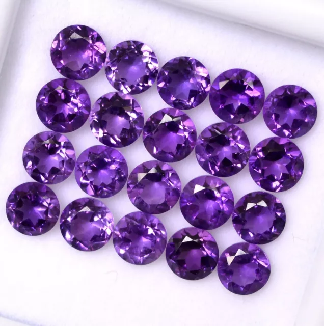Natural African Amethyst 4 Mm Round Cut Calibrated Faceted Loose Gemstone Lot