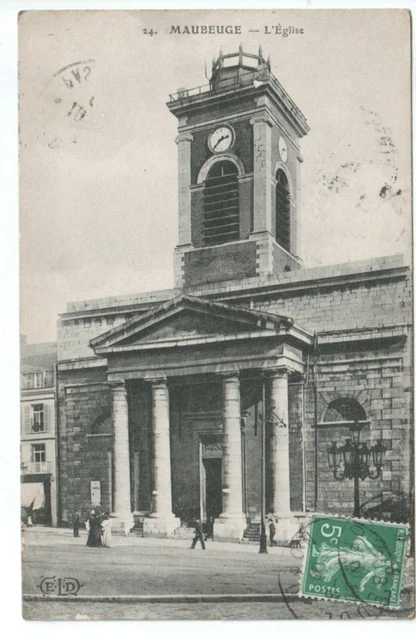 CPA - 59 - NORD - MAUBEUGE - l'Eglise - 1908