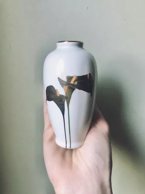 Otagiri Japan Golden Calla Lilly Miniature Bud Vase