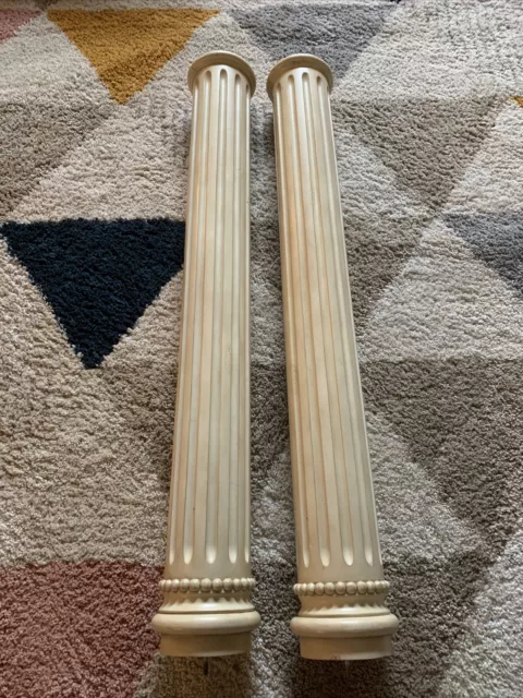 2 Beautiful Solid Wood Round Columns Pillars Architectural Greek Roman 57” Tall 2 Beautiful Solid Wood Round Columns Pillars Architectural Greek Roman 57” Tall