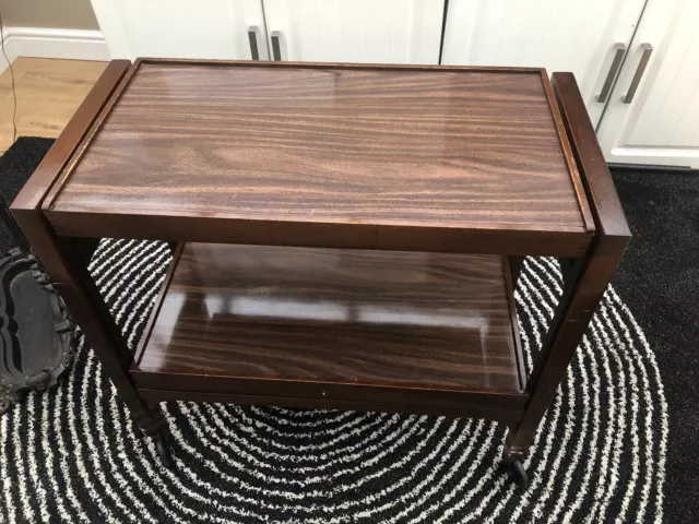 Vintage Besway Metamorphic Drinks Trolley Table Teak Formica Mid Century ArtDeco