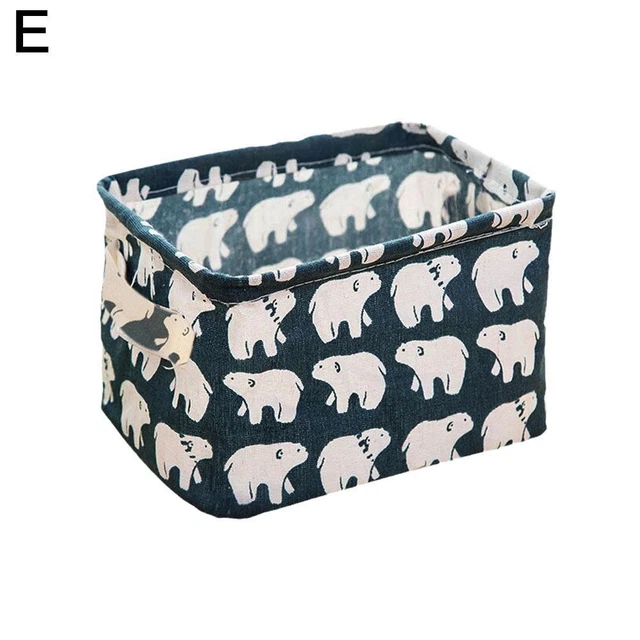 E Multifunctional Small Fresh Pastoral Fabric Storage Basket Nordic Style L T E0