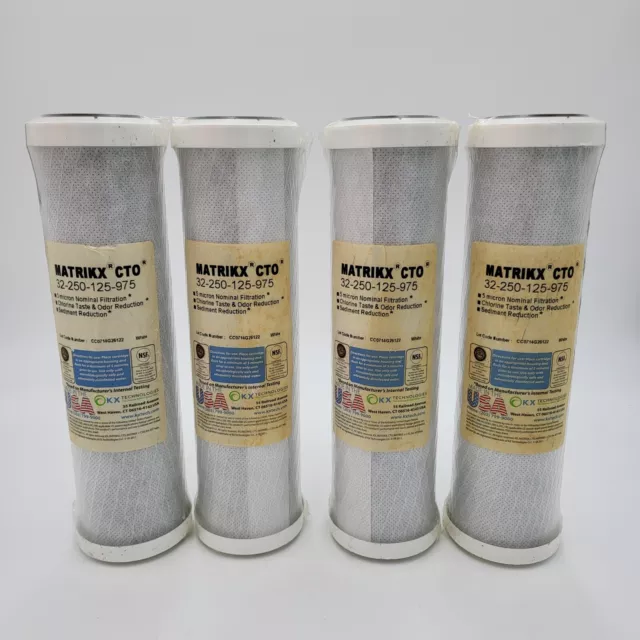 MICRON MATRIKX CTO 32-250-125-975 5 microfiltración reducción de sedimentos lote de 4