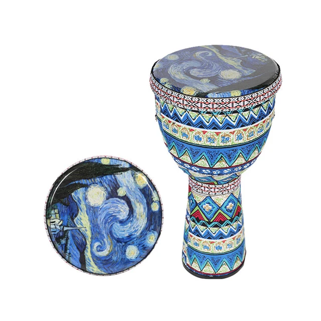 African Hand Drum  8 Inch Portable Djembe Drum Percussion Instrument with A0G4
