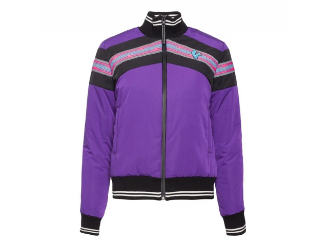 Jacke Bomberjacke Original Vespa Lady " V-Streifen " - Viola Größe L