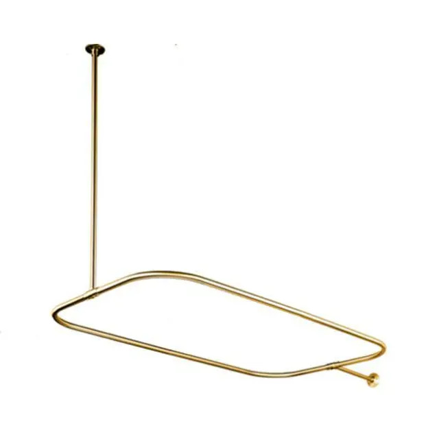 Kingston Brass CC3152 Shower Ring With Ceiling Support - Polished Brass
