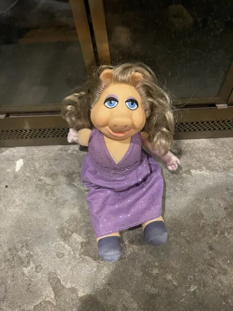 Rare Vintage 1980 Fisher Price Miss Piggy 12 1/2 Inch Plush Muppet Doll