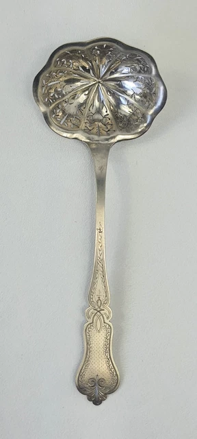 CUILLERE A SAUPOUDRER EN ARGENT XIXE POINÇON MINERVE ORFEVRE LL M1116