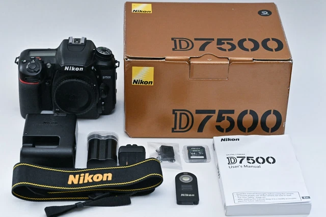 Nikon D7500 20.9mp Digital SLR Body Only, shutter count under 22K