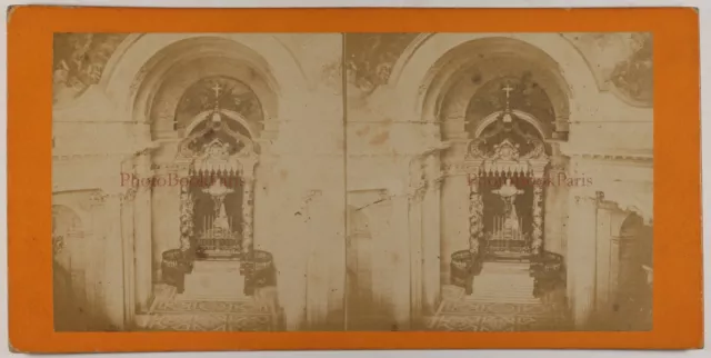 Frankreich Paris Kirche Les Invalides Foto Stereo Vintage Albumin c1875