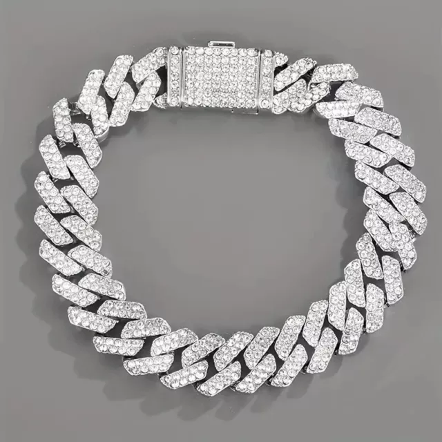 Iced-Out 12MM Miami Cuban Bracelet | Hip-Hop Bling with Sparkling Moissanite