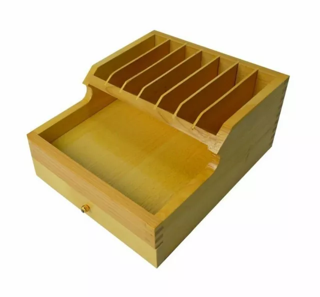 3-3/4" x 6-1/2" x 7-1/2" Wooden Plier Rack Organizer Drawer Jewelry Tool Storage 2