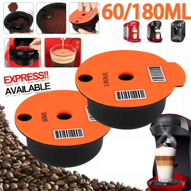 CÁPSULAS DE CAFÉ recargables/reutilizables tazas para máquina Bosch Tassimo  60/180 ml EUR 13,37 - PicClick ES