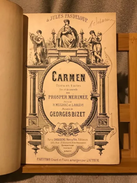 Bizet Carmen opéra partition chant-piano reliée ancienne éditions Choudens