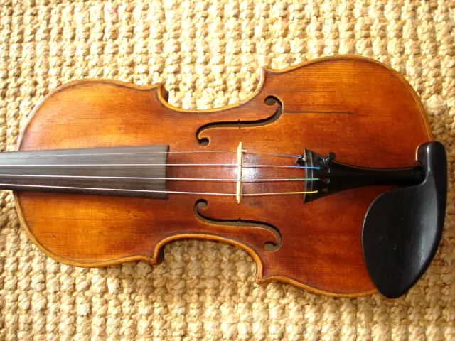 Feine alte 4/4 Geige Violine 1923 ? top Ton und Zustand mit Klangbeispiel 3