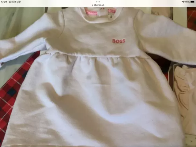 Baby Girls BOSS Dress (12 mnths) Boxed "VGC"