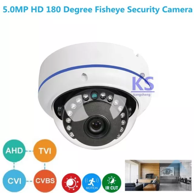 5MP HD AHD Camera 180 Degree Wide Angle Fisheye Waterproof Outdoor CAM