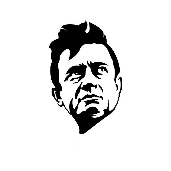 johnny cash vinyl living room wall art sticker van car bonnet side graphic decal