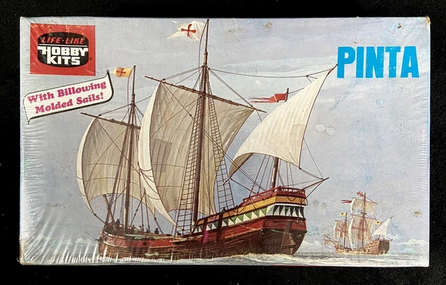 1974 LIFE-LIKE HOBBY Kits 1/200 Scale Caravel PINTA, #09364, Factory ...