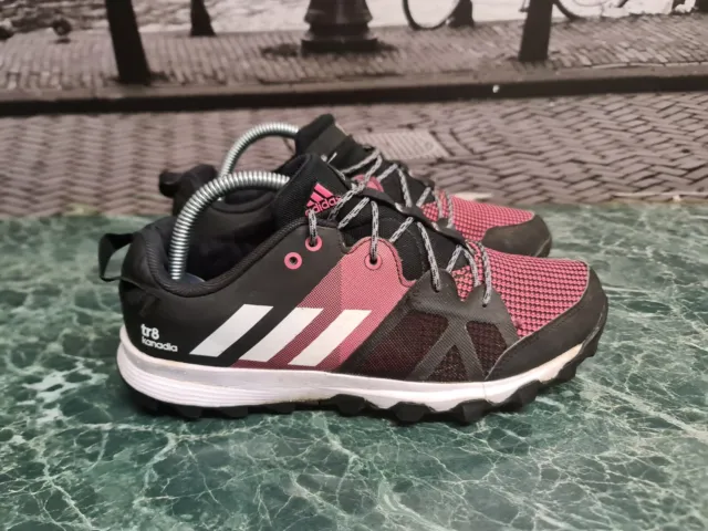 Adidas tr8 Kanadia Trail nere/rosa, scarpe da corsa da donna taglia UK 7 EU 402⁄3