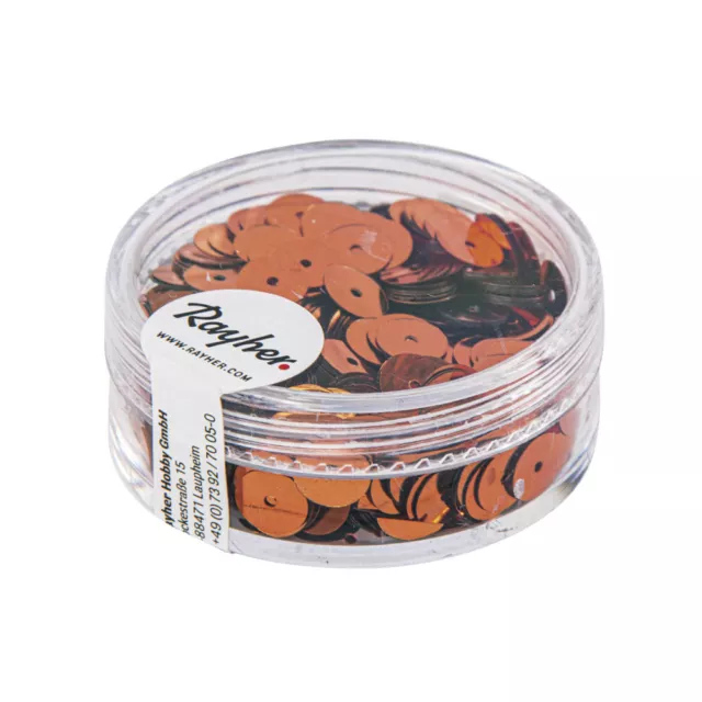 Lentejuelas Cobre Ø 6 MM Liso Caja 6G Lavable