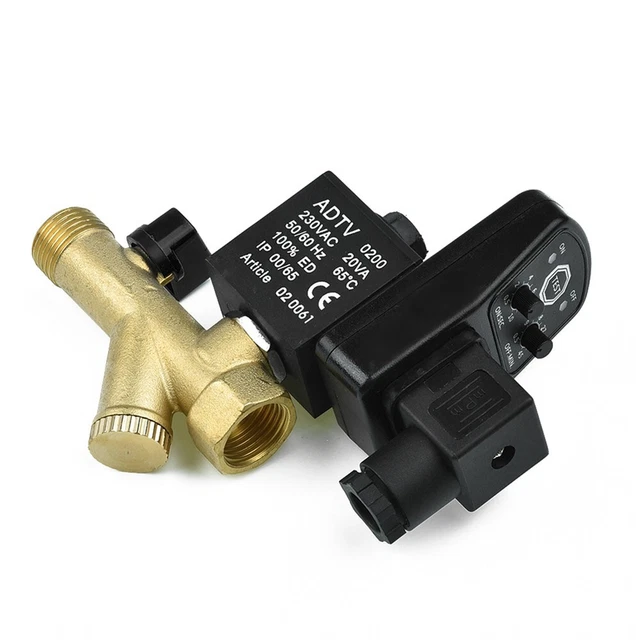 Compressore d'aria a tempo elettronico isolato classe H AC220V valvola di scarico serbatoio gas