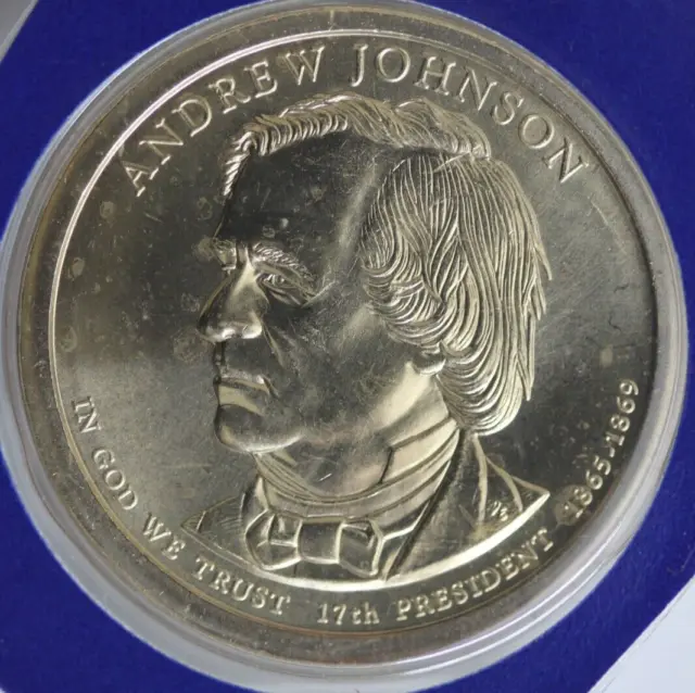 Gem BU 2011 P Andrew Johnson Presidential Dollar Mint Cello Exact Coin TOM 86