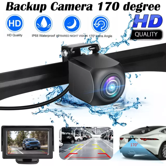 170° Car Rear View Backup Parking Camera Reverse HD Night Vision AHD/CVBS IP68