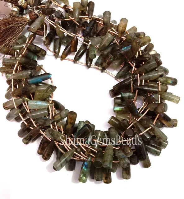Natural Multi Fire Labradorite Smooth Bullet Fancy Shape Beads Bulk Beads Craft