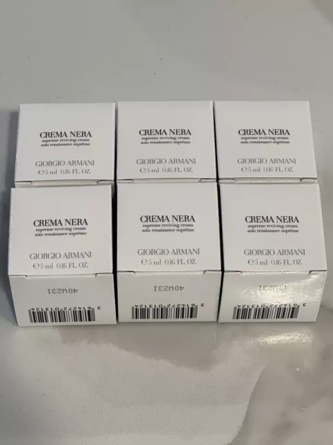 6 - Armani Crema Nera Supreme Reviving Cream Deluxe Sample 5ml/0.16oz