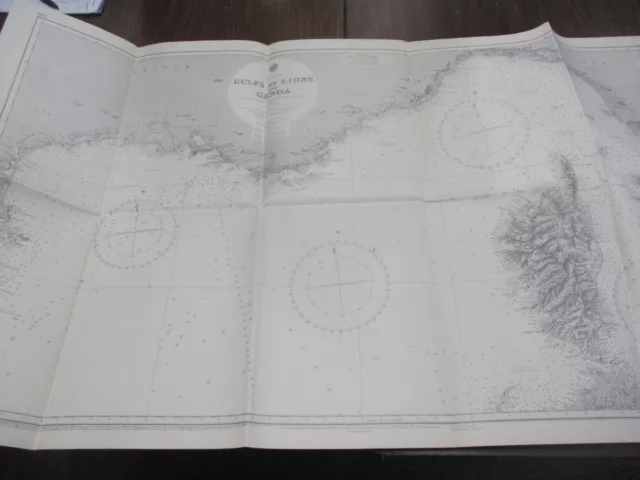 1964 Gulfs of Lions and Genoa Soundings Map