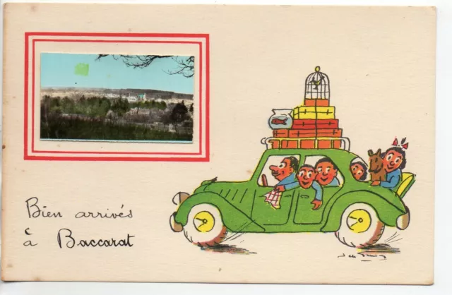 BACCARAT - Meurthe et Moselle - CPA 54 - carte souvenir collage bien arrivés à