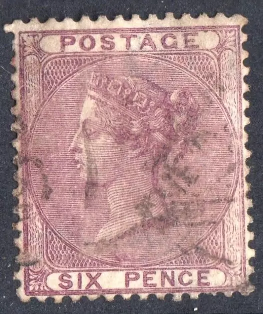 GB 1856 QV 6d DEEP LILAC PLATE 1 SG;69 LIGHTLY USED c£175 +