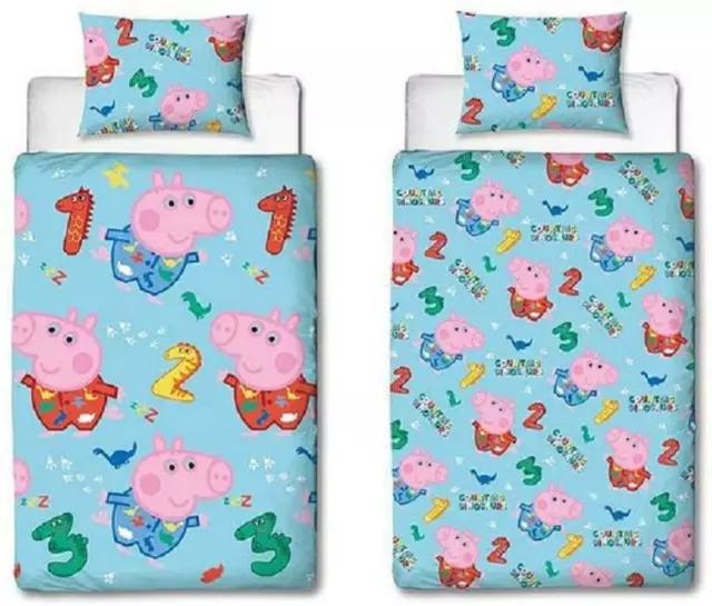 GEORGE COUNTING Single Rotary Duvet Cover Bedding Kids Peppa Pig