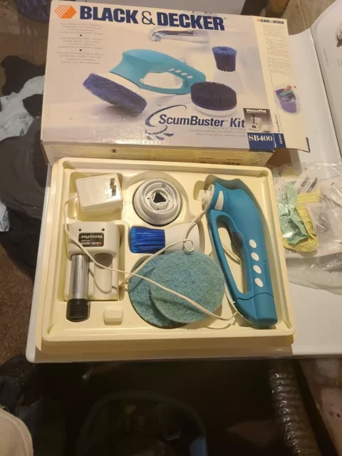 Scrubber Black & Decker, Entire Lot ScumBuster Cordless Wet Scrubber, Model  SB400 No Charger/Battery for 2nd kit for Sale in Joliet, IL - OfferUp