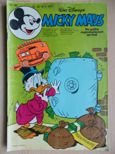 Comics , Micky Maus , Hefte, Nr. 29 / Jahrgang 1977, Walt Disneys, Ehapa
