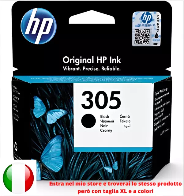 Cartucce Originale Hp 305 3Ym61Ae  Nero Compatibile Hp Deskjet 2300 Envy 6000
