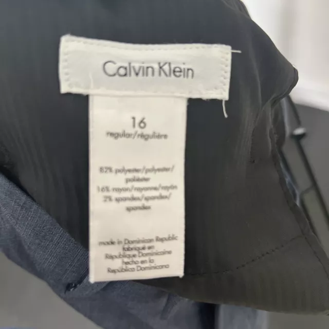 Giacca abito normale blu Calvin Klein 3 pezzi S18 e pantaloni e camicia S16 10