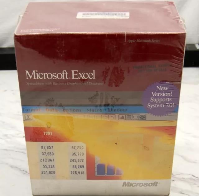 Microsoft Eccellere 3.0 per Mac Sigillato IN Originale Plastica Spedito Mondiale