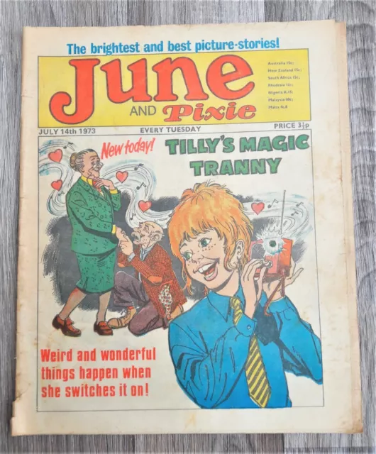 Vintage ‘June and Pixie’ Comic July 14th 1973 – 50 years old! Collectable & RARE