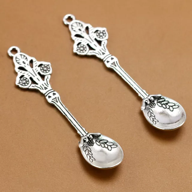20 Pcs DIY Pendant Charms Jewelry Making Pendants Spoon Vintage