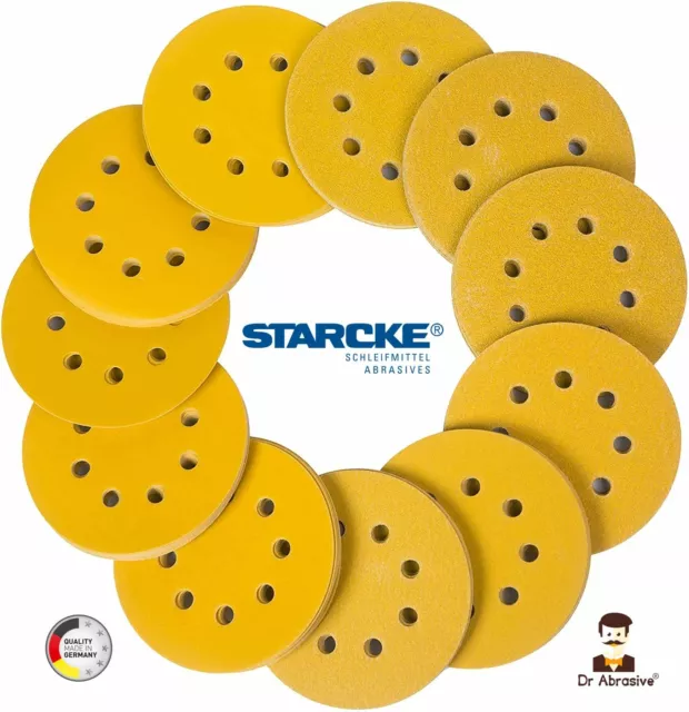 125mm Sanding Discs Sandpaper 5" STARCKE Orbital Pads Aluminium Oxide 5 inch