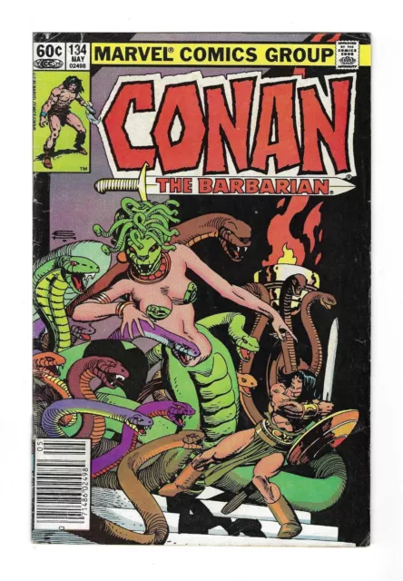 CONAN THE BARBARIAN #134 --- GIL KANE! NEWSSTAND! Marvel Comics! 1982! FN